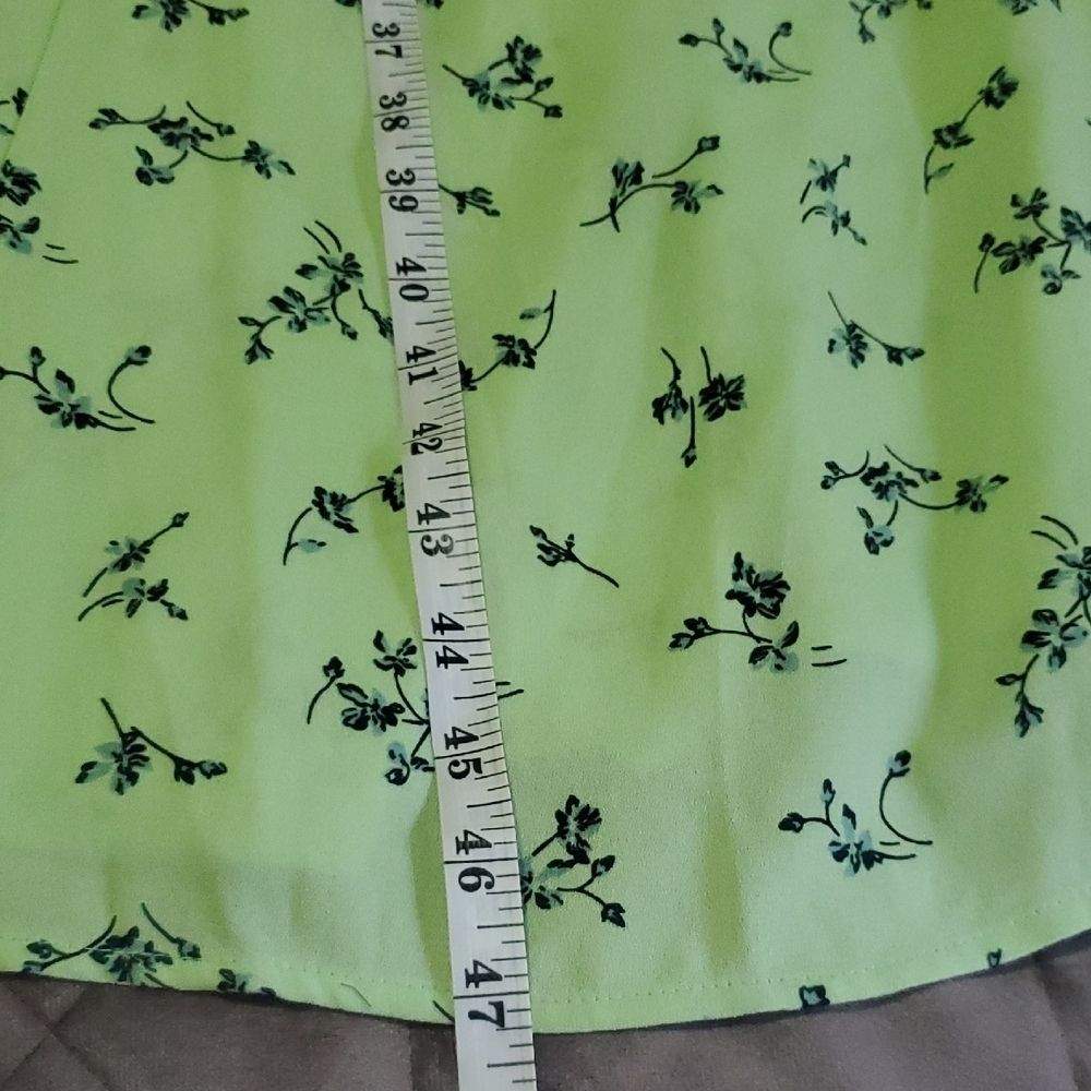 Leith green Floral Square Neck Country Midi Dress Size L - Picture 11 of 11